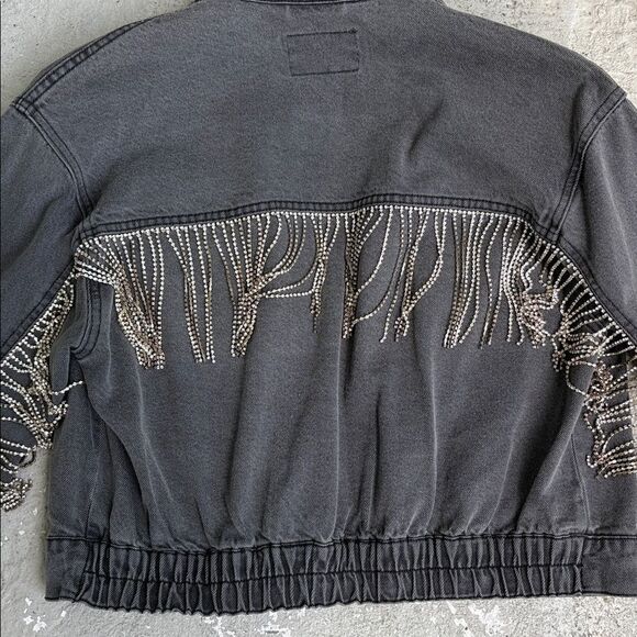 We The Free comet rhinestone fringe jacket - Picture 3 of 6